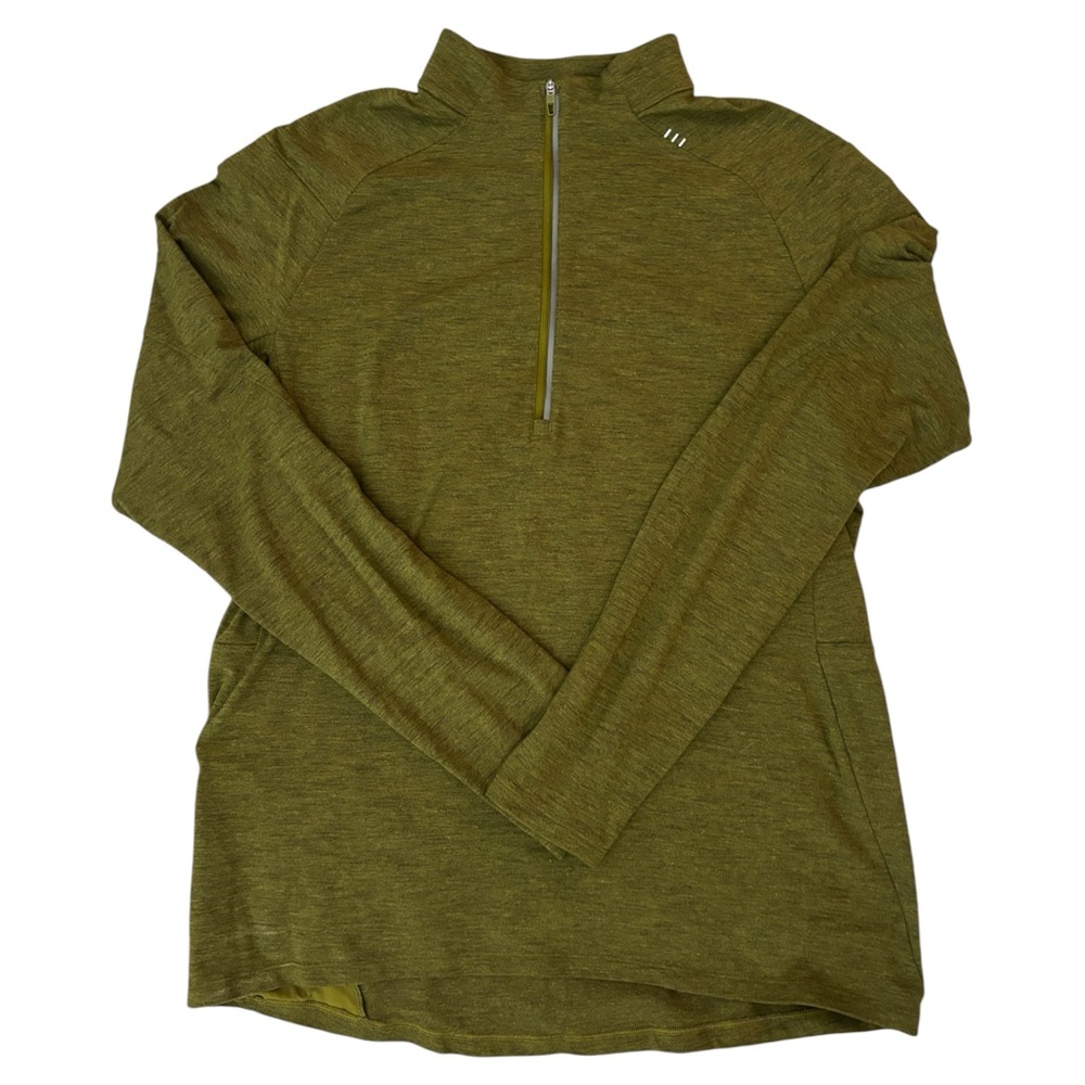 Lululemon Olive Green Men's Quarter-Zip Sweater - Picture 2 of 4